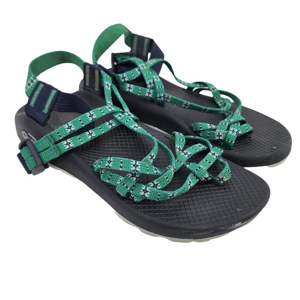 Chaco Women's Strappy Comfort Green ZX2 Strappy Outdoor Sandals Size 8